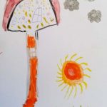 Dessin d'imagination d'enfant. Peinture à l'aquarelle- estelle meyrand