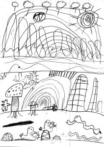 HNM - dessins d'enfant - croquis d'après photos. Rillieux la Pape - parcours artistiques 2021 - Ecole des Semailles CE1 - Arts Visuels - Estelle Meyrand -