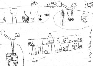 HNM - dessins d'enfant - croquis d'après photos. Rillieux la Pape - parcours artistiques 2021 - Ecole des Semailles CE1 - Arts Visuels - Estelle Meyrand -