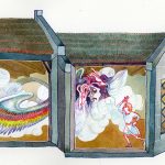 Illustrations à l'encre parues en 2022 pour la revue Tetras Lire. Encre - tapisserie de Bayeux - enluminures - Estelle Meyrand - Alba Verba Tetras Lire